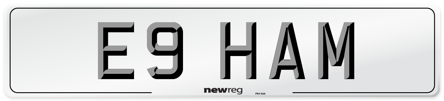 E9 HAM Number Plate from New Reg
